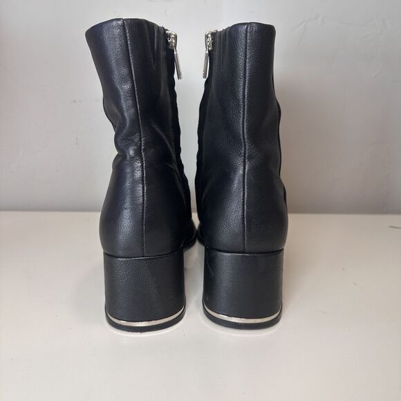 Kenneth Cole Women's Edie Square Toe Black Block Heel Boot Size 9 Leather $179 - Picture 8 of 8